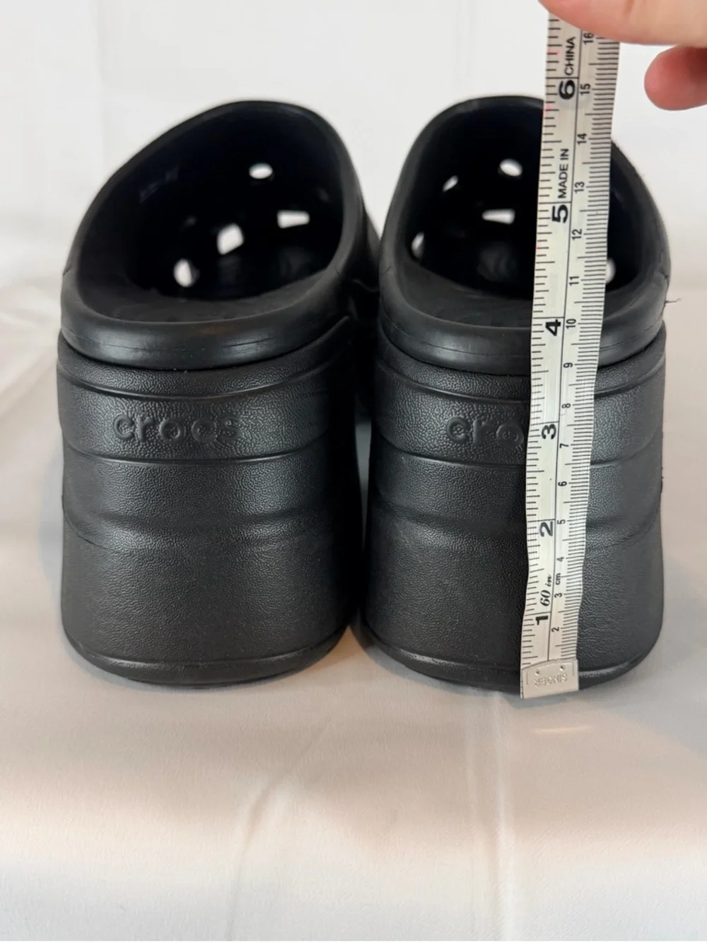 CROCS Women’s Size 12 Shoes Mule Platform Style Slip-On NEW Black Chunky